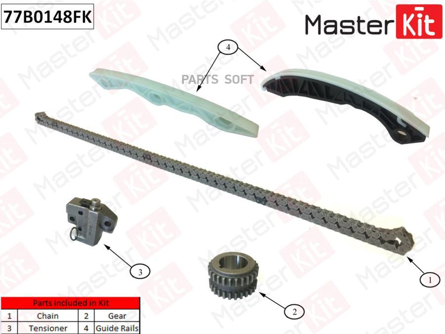 Комплект цепи ГРМ MITSUBISHI  4B11,4B12,4A92 77B0148FK